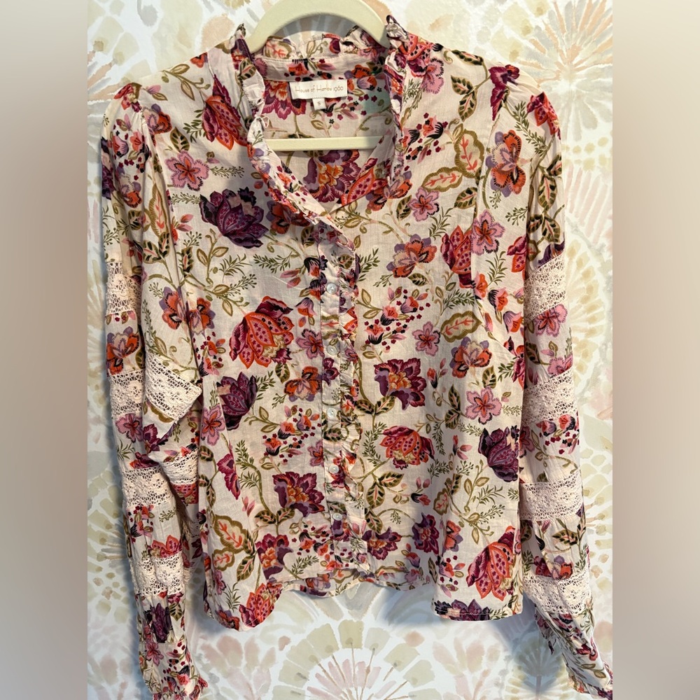 House of Harlow 1960 Floral Blouse in Small